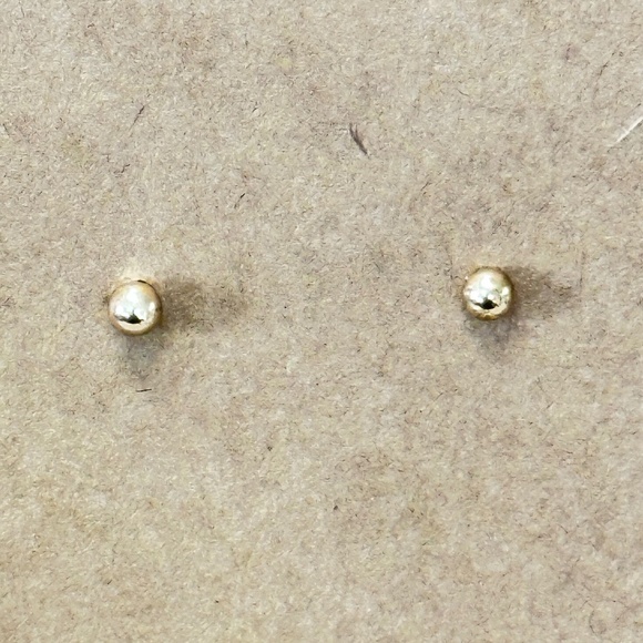 2/$15 Gold ball stud earrings. Very dainty bead earrings with post back. - Picture 2 of 11